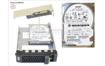 Fujitsu HD SAS 12G 600GB 10K 512N HOT PL 3.5\' EP for Fujitsu Primergy RX2540 M1