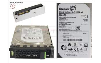 Fujitsu HD SAS 12G 2TB 7.2K 512E HOT PL 3.5\' BC for Fujitsu Primergy RX2530 M2