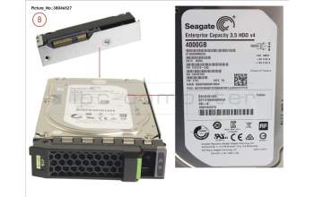 Fujitsu HD SAS 12G 4TB 7.2K 512E HOT PL 3.5\' BC for Fujitsu Primergy RX2540 M1