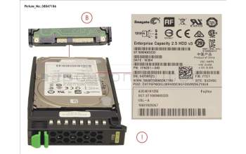 Fujitsu HD SAS 12G 1TB 7.2K 512E HOT PL 2.5\' BC for Fujitsu Primergy RX2520 M1