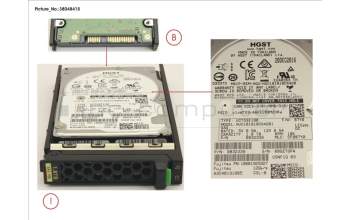 Fujitsu HD SAS 12G 1.8TB 10K 512E SED H-PL 2.5\' for Fujitsu Primergy CX2550 M2