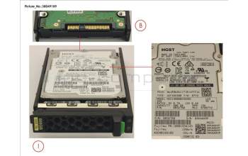 Fujitsu HD SAS 12G 600GB 15K 512N SED H-PL 2.5\' for Fujitsu Primergy RX2540 M2