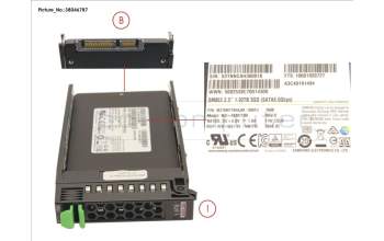 Fujitsu SSD SATA 6G 1.92TB MIXED-USE 2.5\' H-P EP for Fujitsu Primergy RX2520 M1