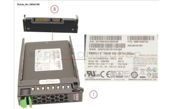 Fujitsu SSD SATA 6G 240GB MIXED-USE 2.5\' H-P EP for Fujitsu Primergy RX2520 M1