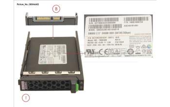 Fujitsu SSD SATA 6G 240GB MLC HP SFF EP MAIN 3.6 for Fujitsu Primergy RX1330 M2