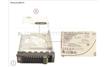 Fujitsu SSD SATA 6G 200GB WRITE-INT. 3.5\' H-P EP for Fujitsu Primergy RX2510 M2