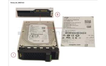 Fujitsu Fujitsu HD SAS 12G 1TB 7.2K HOT PL 3.5 BC for Fujitsu Primergy RX2530 M4