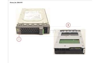 Fujitsu HD SAS 12G 8TB 7.2K 512E HOT PL 3.5\" BC for Fujitsu Primergy RX2530 M4