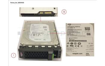 Fujitsu HD SATA 6G 4TB 7.2K HOT PL 3.5\' BC for Fujitsu Primergy RX2530 M4