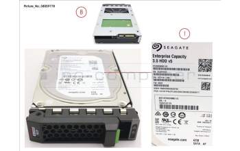 Fujitsu HD SATA 6G 6TB 7.2K 512E HOT PL 3.5\' BC for Fujitsu Primergy RX2530 M4