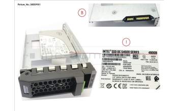 Fujitsu SSD SATA6G 480GB MIXED-USE 3.5\' HP S4600 for Fujitsu Primergy RX1330 M3