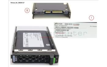 Fujitsu SSD SATA 6G 1.92TB READ-INT. 2.5\' H-P EP for Fujitsu Primergy RX2560 M2