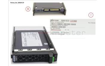 Fujitsu SSD SATA 6G 3.84TB READ-INT. 2.5\' H-P EP for Fujitsu Primergy TX1320 M3
