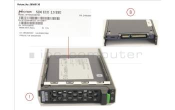 Fujitsu SSD SATA 6G 480GB READ-INT. 2.5\' H-P EP for Fujitsu Primergy BX2560 M2