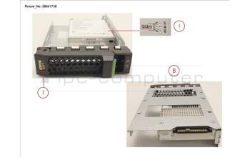 Fujitsu SSD SAS 12G 1.92TB READ-INT. 3.5\' H-P EP for Fujitsu Primergy RX2530 M4