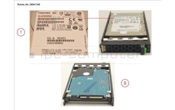 Fujitsu HD SAS 12G 600GB 10K 512E HOT PL 2.5\' EP for Fujitsu Primergy BX2560 M2