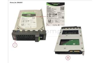 Fujitsu HD SATA 6G 1TB 7.2K HOT PL 3.5\'\' ECO for Fujitsu Primergy RX1330 M2