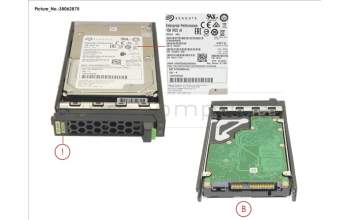 Fujitsu HD SAS 12G 900GB 15K HOT PL 2.5\' EP for Fujitsu Primergy TX1320 M3