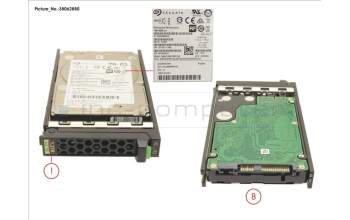 Fujitsu HD SAS 12G 1.2TB 10K 512E HOT PL 2.5\' EP for Fujitsu Primergy CX2550 M2