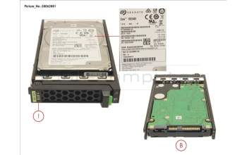 Fujitsu HD SAS 12G 1.8TB 10K 512E HOT PL 2.5\' EP for Fujitsu Primergy RX2540 M1