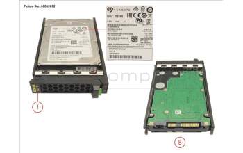 Fujitsu HD SAS 12G 2.4TB 10K 512E HOT PL 2.5\' EP for Fujitsu Primergy RX1330 M3