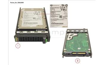 Fujitsu HD SAS 12G 300GB 10K 512N HOT PL 2.5\' EP for Fujitsu Primergy RX4770 M1