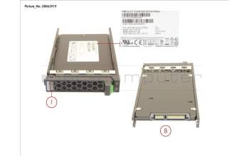 Fujitsu SSD SATA 6G 512GB MLC RI SFF for Fujitsu Primergy TX1320 M3
