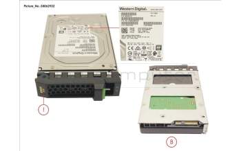 Fujitsu HD SAS 12G 8TB 7.2K 512E HOT PL 3.5\' BC for Fujitsu Primergy RX2530 M4