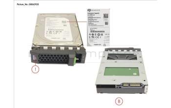 Fujitsu HD SATA 6G 4TB 7.2K HOT PL 3.5\' BC for Fujitsu Primergy RX1330 M3