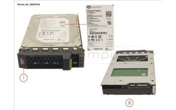 Fujitsu HD SATA 6G 6TB 7.2K 512E HOT PL 3.5\' BC for Fujitsu Primergy RX1330 M3
