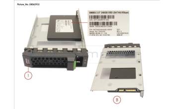 Fujitsu SSD SATA 6G 240GB MIXED-USE 3.5\' H-P EP for Fujitsu Primergy RX1330 M2
