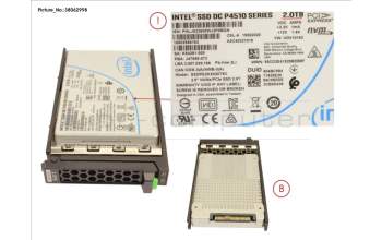 Fujitsu SSD PCIE3 2TB READ-INT. 2.5\' H-P EP for Fujitsu Primergy RX4770 M4