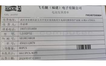 Lenovo SB18E34818 SCUD-A-R L21D2P32 3.87V24.7Wh 2cell