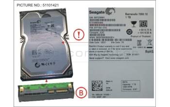 Fujitsu HDD 1TB SATA S3 7.2K 3.5\' for Fujitsu Esprimo P556