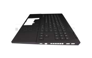SJP46G3ETATP40 original HP keyboard incl. topcase DE (german) black/black with backlight (Mica Silver Aluminium)