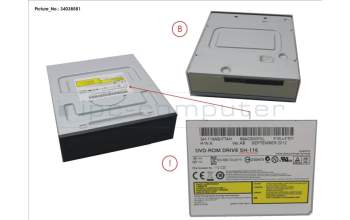 Fujitsu SATA DVD-ROM HH for Fujitsu Esprimo P556