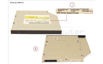 Fujitsu DVD SUPERMULTI ULTRA SLIM TRAY 9.5MM for Fujitsu Primergy RX1330 M3