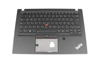 SN1381BL2 original Lenovo keyboard incl. topcase DE (german) black/black with backlight and mouse-stick