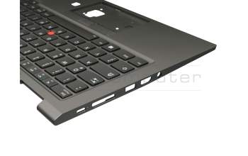 SN20R55502 original Lenovo keyboard incl. topcase DE (german) black/grey with backlight and mouse-stick