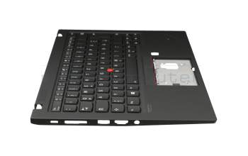 SN20R55574 original Lenovo keyboard incl. topcase DE (german) black/black with backlight and mouse-stick