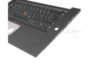 SN20R58780AA original Wistron keyboard incl. topcase DE (german) black/black with backlight and mouse-stick b-stock