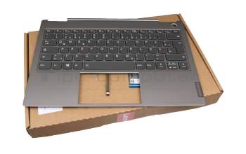 SN20U63445 original Lenovo keyboard incl. topcase DE (german) grey/grey with backlight