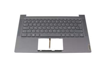 SN20W85061 original Lenovo keyboard incl. topcase ND (nordic) grey/grey with backlight
