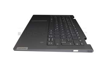 SN20W85087 original Lenovo keyboard incl. topcase DE (german) grey/grey with backlight