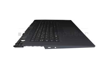 SN21B43708 original Lenovo keyboard incl. topcase DE (german) black/blue with backlight