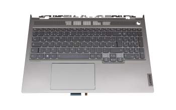 SN21B61033 original Lenovo keyboard incl. topcase DE (german) grey/grey with backlight