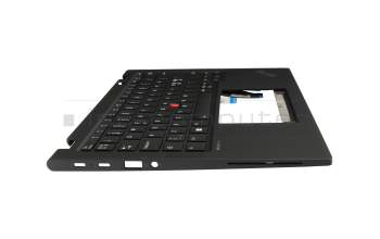SN21J80923 original Lenovo keyboard incl. topcase ND (nordic) black/black with backlight and mouse-stick