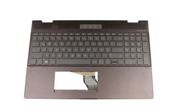 SN6172BL original HP keyboard incl. topcase DE (german) anthracite/grey with backlight