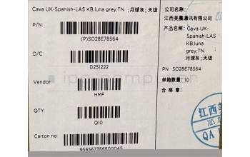 Lenovo SO28E78564 Cava UK-Spanish-LAS KB;luna grey;TN