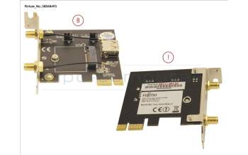 Fujitsu PCI-E M.2 BOARD (W. LP BRACKET) for Fujitsu Esprimo D556